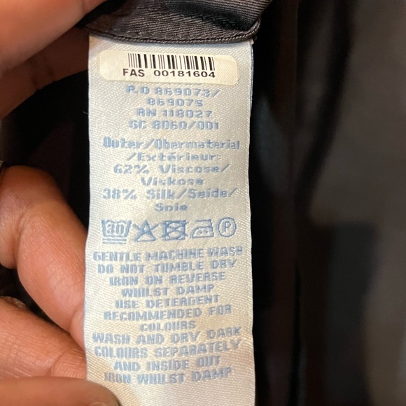 Boden Dark Gray long sleeve silk blend blouse - Picture 5 of 10